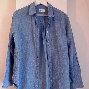 GAP Boyfriend Fit Linen/Cotton Shirt
